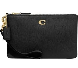 COACH Essential Small Wristlet CH818 Black Leather NWT